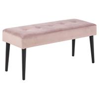 Bankje Gaby - fluweel - roze - 45x95x38 cm