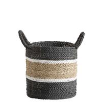 Leen Bakker Mand Bologna - naturel/zwart/wit - 35xØ33 cm