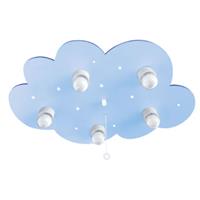 Waldi Plafondlamp Wolken lichtblauw 5 spots - Blauw