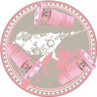 Waldi Plafond licht klein musje klein roze 3-flg. - Roze/lichtroze