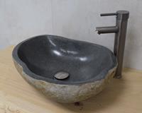Rivierstenen Iron waskom set met kraan in de kleur verouderd ijzer compleet
