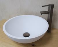 New Stone wastafel set solid surface met kraan in de kleur verouderd ijzer compleet
