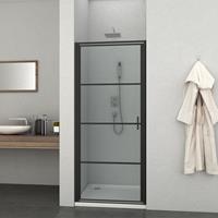 Douche Concurrent Douchedeur Allibert Loft-Game Industrieel Draaideur 90x200cm Zwart 8mm Helder Glas Veiligheidsglas