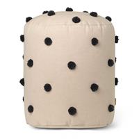 Ferm Living Dot Tufted poef Sand Black