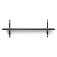 Ferm Living Sector Shelf wandplank L/S Dark Stained Ash-Brass