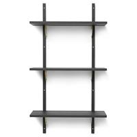 Ferm Living Sector Shelf wandplank S/L Dark Stained Ash-Brass