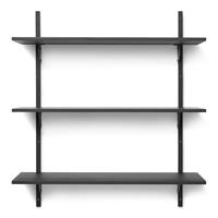 fermliving Ferm Living - Sector Shelf L/L - Dark Stained Ash/Black Brass (1103502858)