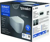 Duravit ME by Starck wandclosetpack spoelrandloos 37x57cm Wondergliss met softclose closetzitting wit 45290900A11