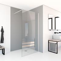 saniclear Bianco inloopdouche mat wit 120x200cm anti-kalk coating