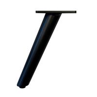 Furniture Legs Europe Zwarte retro tapse meubelpoot 16 cm
