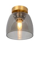 Lucide TYLER Plafondlamp Badkamer 1xG9/33W Goud/Smoke gla