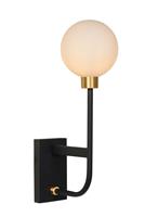 Lucide BEREND Wandlamp Badkamer 1xG9/33W 13/21/40cm Zwart