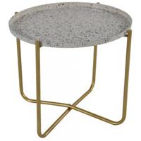 bijzettafeltje.nl El Hierro bijzettafel terrazzo creme 35 cm