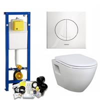 Wisa Xs Toiletset 25 Duravit Starck 3.0 Met Bril En Drukplaat - Standaard Argos Wit - 8050414601