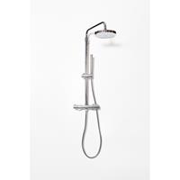 Luca Opbouw Regendoucheset  Sanitair Bongio Thermostatisch Ronde Hoofddouche 20 cm Chroom 