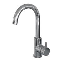 brauer Chrome Edition wastafelmengkraan opbouw; hoge draaibare uitloop Round energy-saving rond handgreep 2 Chroom