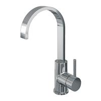 brauer Chrome Edition wastafelmengkraan opbouw; hoge draaibare uitloop Round energy-saving plat handgreep 3 Chroom