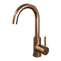 brauer Copper Edition wastafelmengkraan hoog draaibare uitloop energy-saving Koper Geborsteld PVD