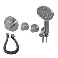 brauer Chrome Edition Inbouwthermostaatset inclusief badvulwaste & handdouche set 2 Chroom