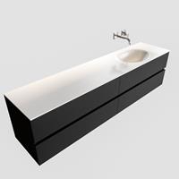 Mondiaz VICA 200cm badmeubel urban 4 lades wastafel moon rechts zonder kraangat PC75341697