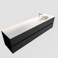 Mondiaz VICA 200cm badmeubel urban 4 lades wastafel moon rechts met 1 kraangat PC75341700