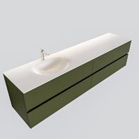 Mondiaz VICA 200cm badmeubel army 4 lades wastafel moon links met 1 kraangat PC75341687