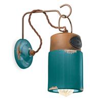 Ferro Luce Wandlamp C1621, keramiek en metaal, groen