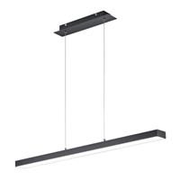 realityleuchten Led Hängeleuchte agano Touch Dimmer alu Schwarz matt 1mtr breit, 3000-6500Kelvin