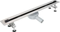 sanigoods Compact 60cm douchegoot RVS mat zwart met slank design
