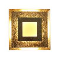 Eco-Light LED-Wandleuchte Window, 32x32 cm, gold