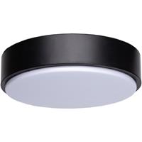 BES LED LED Plafondlamp - Aigi - Opbouw Rond 12W - Warm Wit 3000K - Mat Zwart Aluminium
