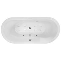 Douche Concurrent Whirlpool Libero Vrijstaand Wit 170x80cm Massagestraal Luchtbellen Verlichting met Waste