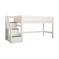 Lifetime Halfhoogslaper Met Trapkast Luxe Whitewash
