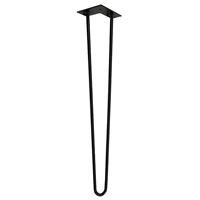 Furniture Legs Europe Massief zwarte hairpin tafelpoot 75 cm