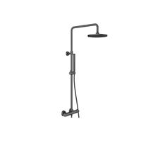 Fortifura Calvi Regendoucheset - thermostatisch - 25cm hoofddouche - staafhanddouche - mat zwart SW377841