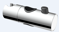 schuif voor glijstang 25mm chroom