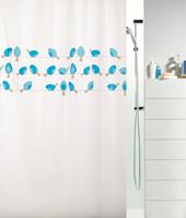 Spirella douchegordijn Birdy blauw 180cm