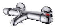 Baseline thermostatische badmengkraan chroom 15cm