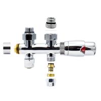 sanigoods thermostatische radiatorkraan recht 1/2x16 M30 chroom