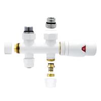 sanigoods thermostatische radiatorkraan recht 1/2x16 M30 wit