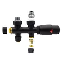 sanigoods thermostatische radiatorkraan recht 1/2x16 M30 zwart