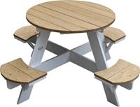 AXI Ufo Picknicktafel Rond Bruin/Wit