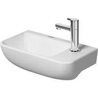 Me by Starck Handwaschbecken, Hahnloch rechts, ohne Überlauf, mit Hahnlochbank, 400 mm, Farbe: Weiß seidenmatt - 0717403200 - Duravit