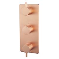 Wiesbaden Caral afbouwdeel thermostatisch 3 weg geborsteld koper 29.6511