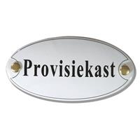 Emaille deurbord ovaal Provisiekast