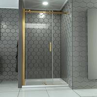 saniclear Supreme douchedeur 100-110cm geborsteld messing - mat goud