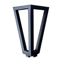 Furniture Legs Europe Zwarte wire poot driehoek 13 cm met bevestigingsplaat