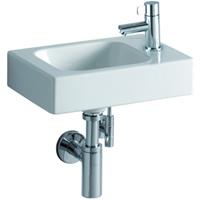 Geberit iCon XS handwasbakje 380x280 mm Keralith met kraangat rechts zonder overloop 65 kg wit 124736000