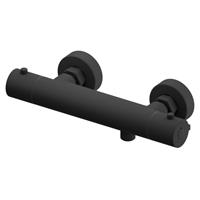 Fortifura Calvi Thermostatische Douchekraan - opbouw - zwart mat SW377839