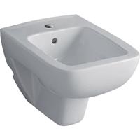 Geberit Renova Plan wandbidet 35,5x54cm met kraangat met overloop wit 232150000